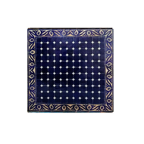 marokkanischer Mosaiktisch 70x70cm Dunkelblau Marwan