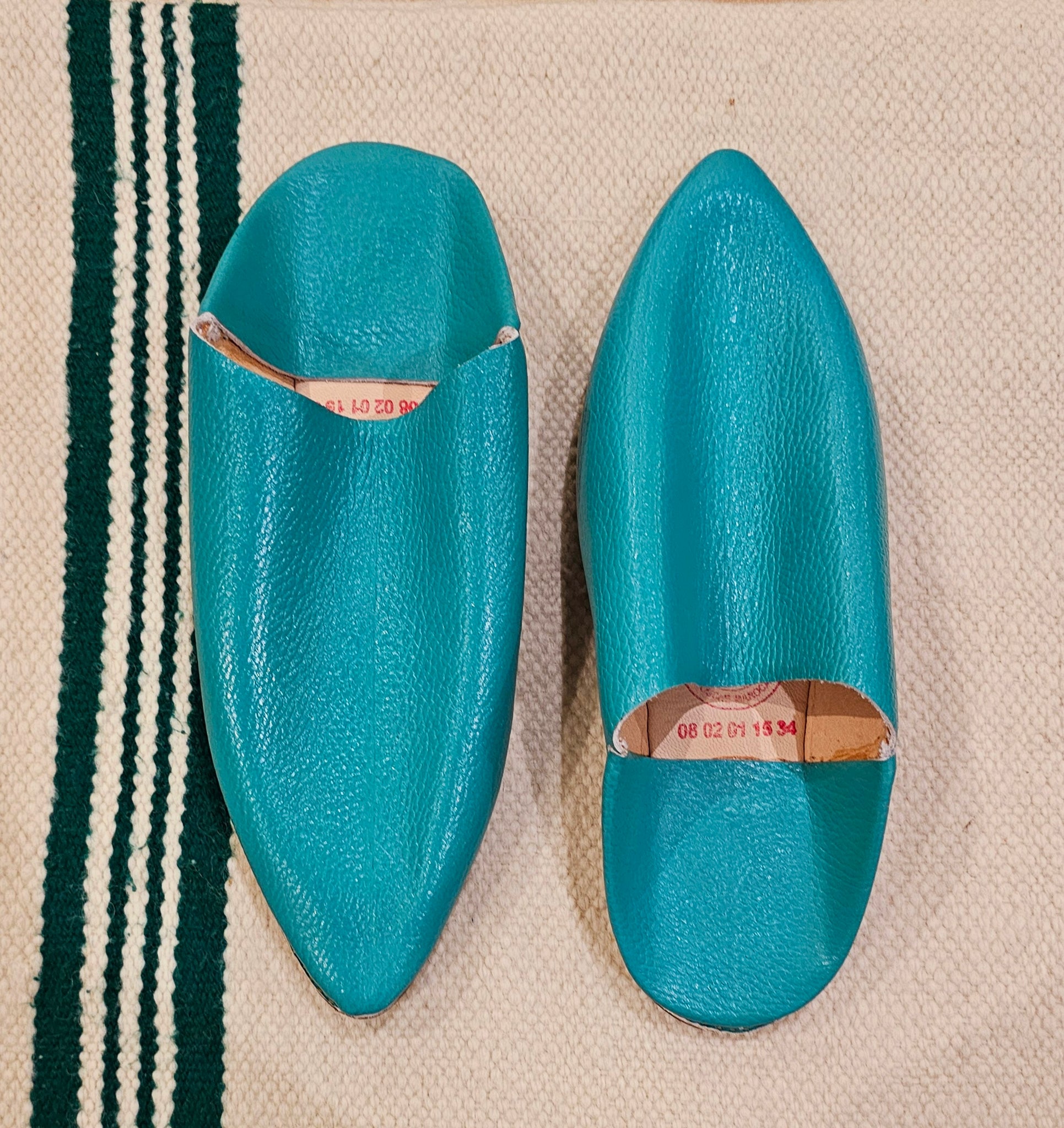 Babouche "Fassi" turquoise
