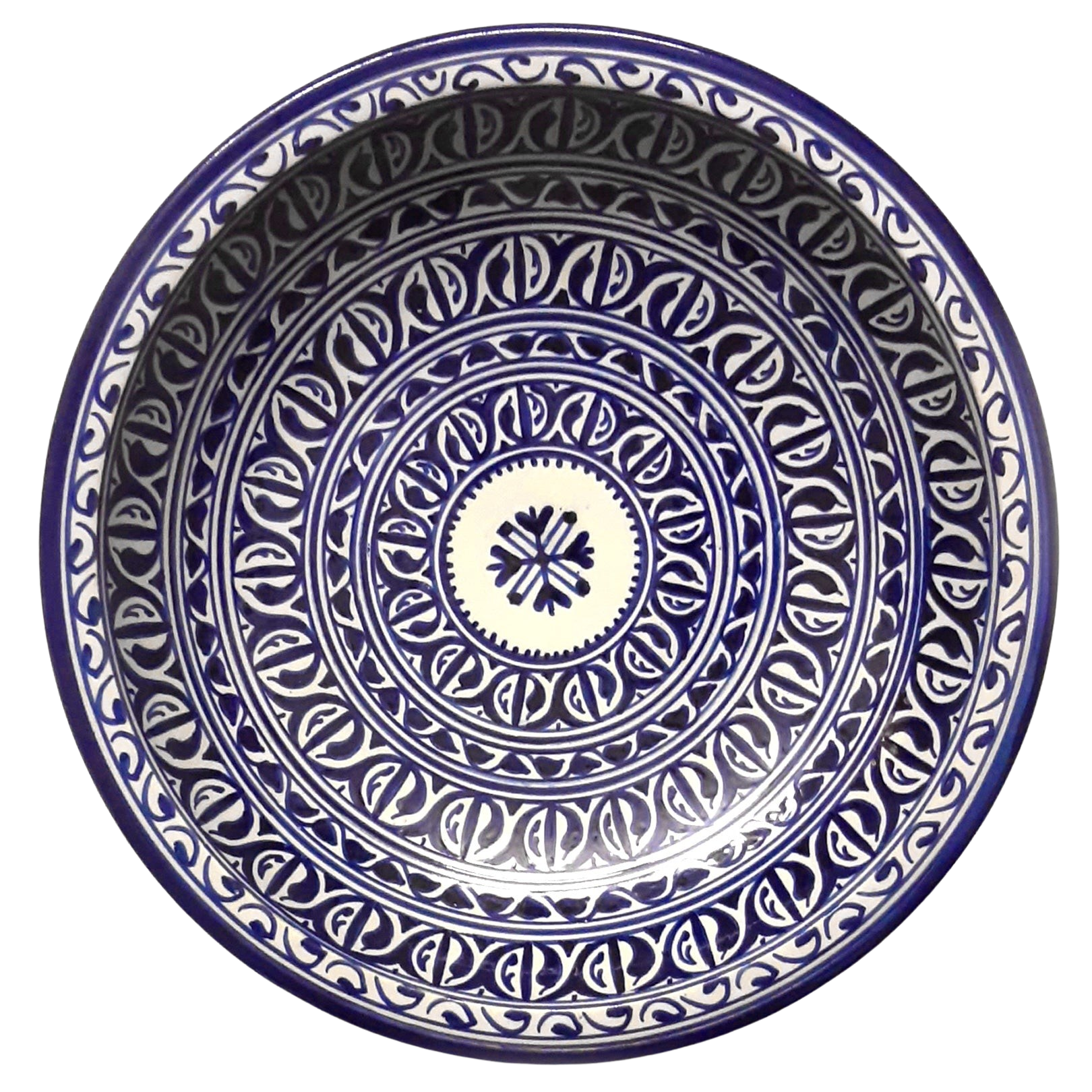 Moroccan plate "Beldi" blue Ø:35cm