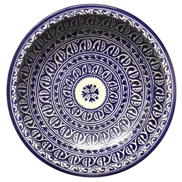 Moroccan plate "Beldi" blue Ø:35cm