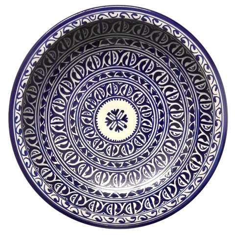 Moroccan plate "Beldi" blue Ø:35cm