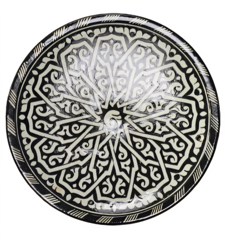 Moroccan Plate Black 23cm