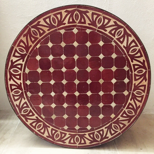 Marokkanischer Mosaiktisch braun 60 cm
