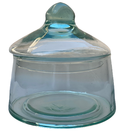 mouth-blown glass jar Beldi crystal clear large