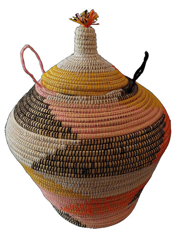 Berber basket colorful | raffia | H:65cm