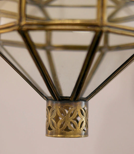 Oriental hanging lamp "Advocat" | Brass | glass | H:55cm