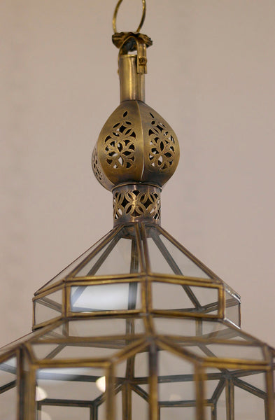 Oriental hanging lamp "Advocat" | Brass | glass | H:55cm