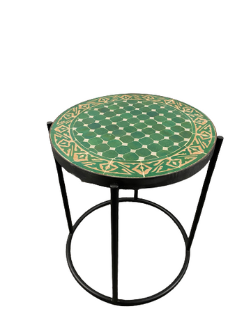 Mosaic side table green