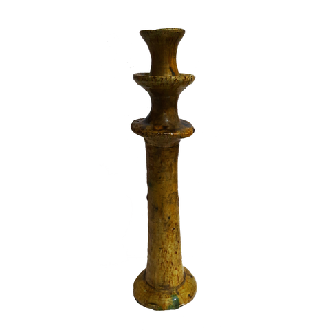 Tamagroute Ceramic Candlestick Amber