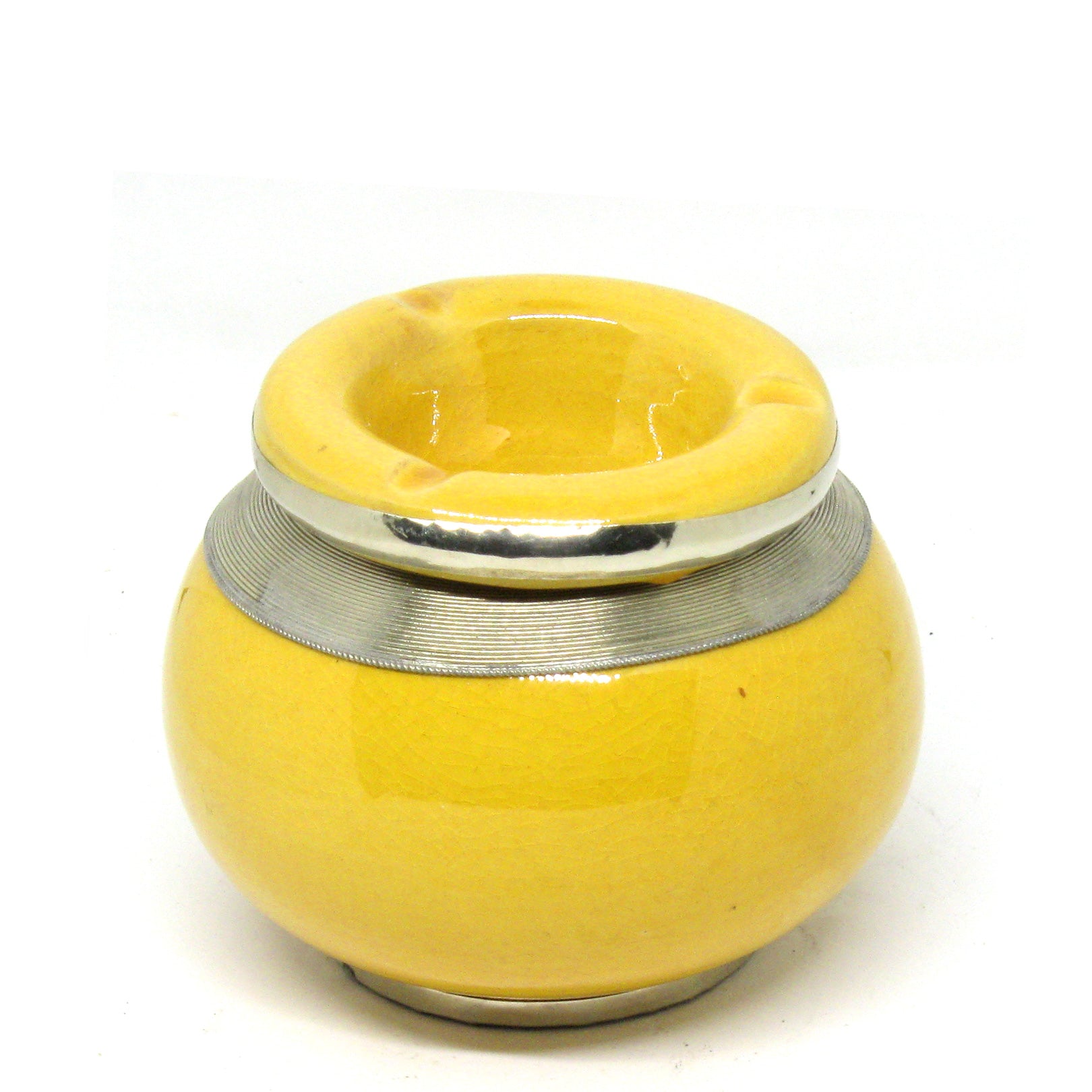 Marokkanischer Keramikaschenbecher | Ø13cm | Gelb