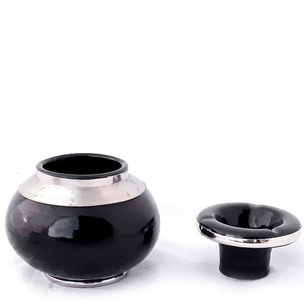 Moroccan ceramic ashtray | Ø13cm | Black