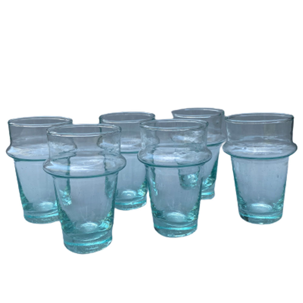 6 mundgeblasene Gläser Glasklar Beldi 10cm