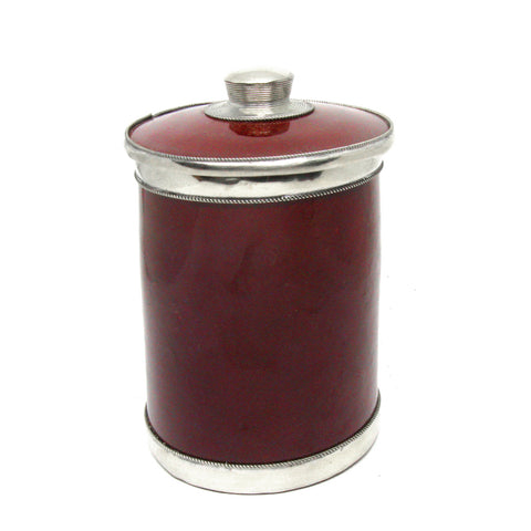 Moroccan ceramic jar | Wine red | H:14cm