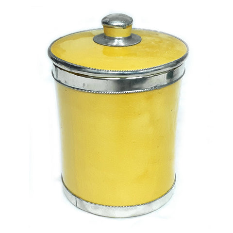 Moroccan ceramic jar yellow 17cm
