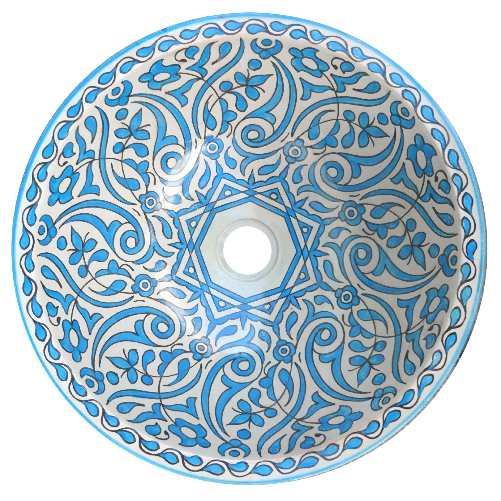 Orientalisches Keramikwaschbecken flore 40cm