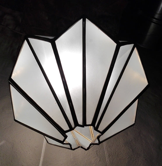Oriental hanging lamp "Lilac" | Frosted glass | H:45cm