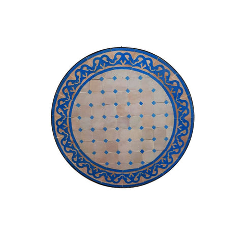 Marokkanischer Mosaiktisch Azur Weiß Ludeja 60 cm