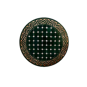 Marokkanischer Mosaiktisch Dunkelgrün Maghreb 60 cm