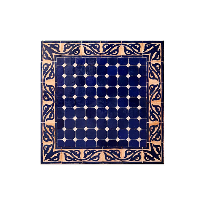 marokkanischer Mosaiktisch 60x60cm Blau Marwan