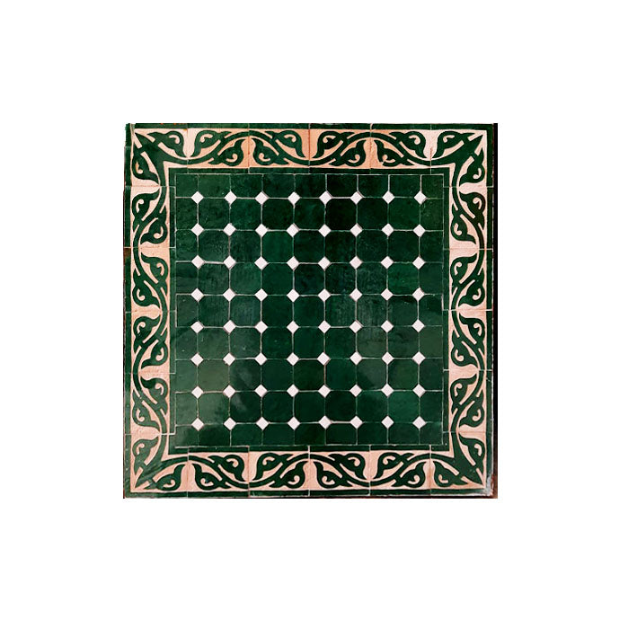 marokkanischer Mosaiktisch 60x60cm Grün Marwan