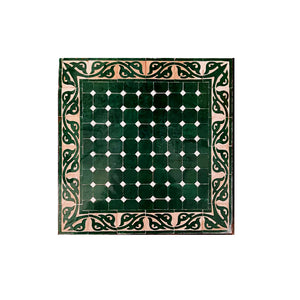 marokkanischer Mosaiktisch 60x60cm Grün Marwan
