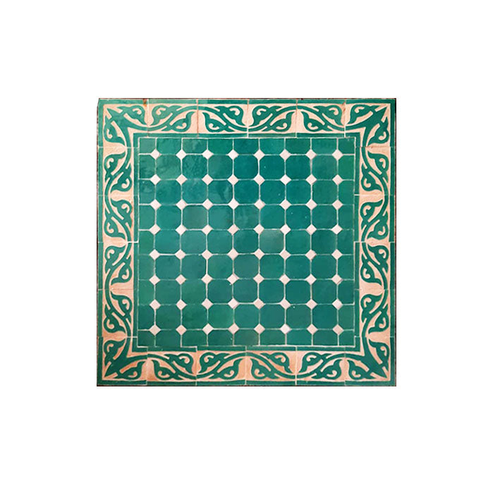 marokkanischer Mosaiktisch 60x60cm Hellgrün Marwan