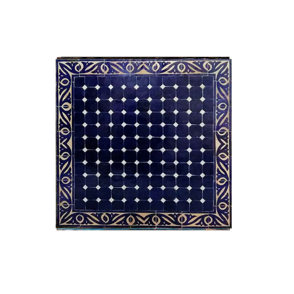 Moroccan mosaic table 70x70cm dark blue Marwan