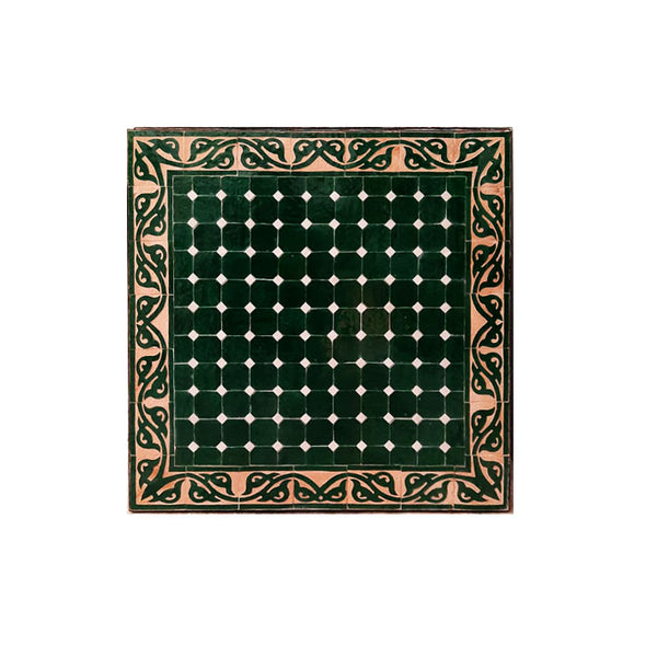 marokkanischer Mosaiktisch 70x70cm Grün Marwan