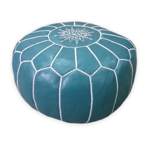 Leder-Pouf Azur Ø:50cm