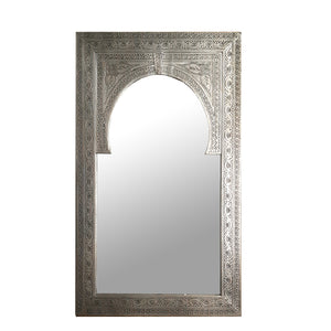 Orientalischer Spiegel Loubna Silber | H:100cm