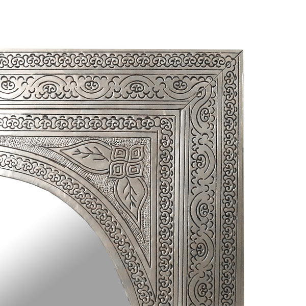 Orientalischer Spiegel Loubna Silber | H:100cm