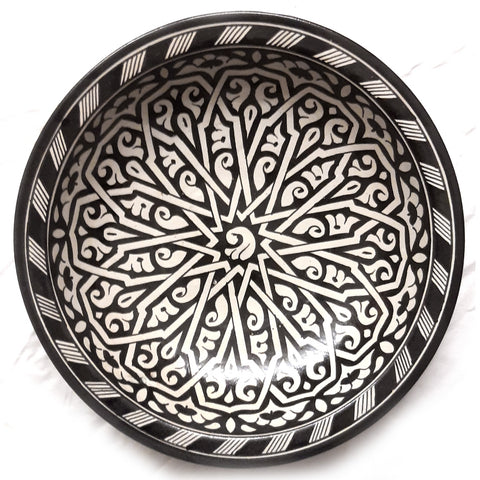 Moroccan plate "Beldi" Black Ø:35cm