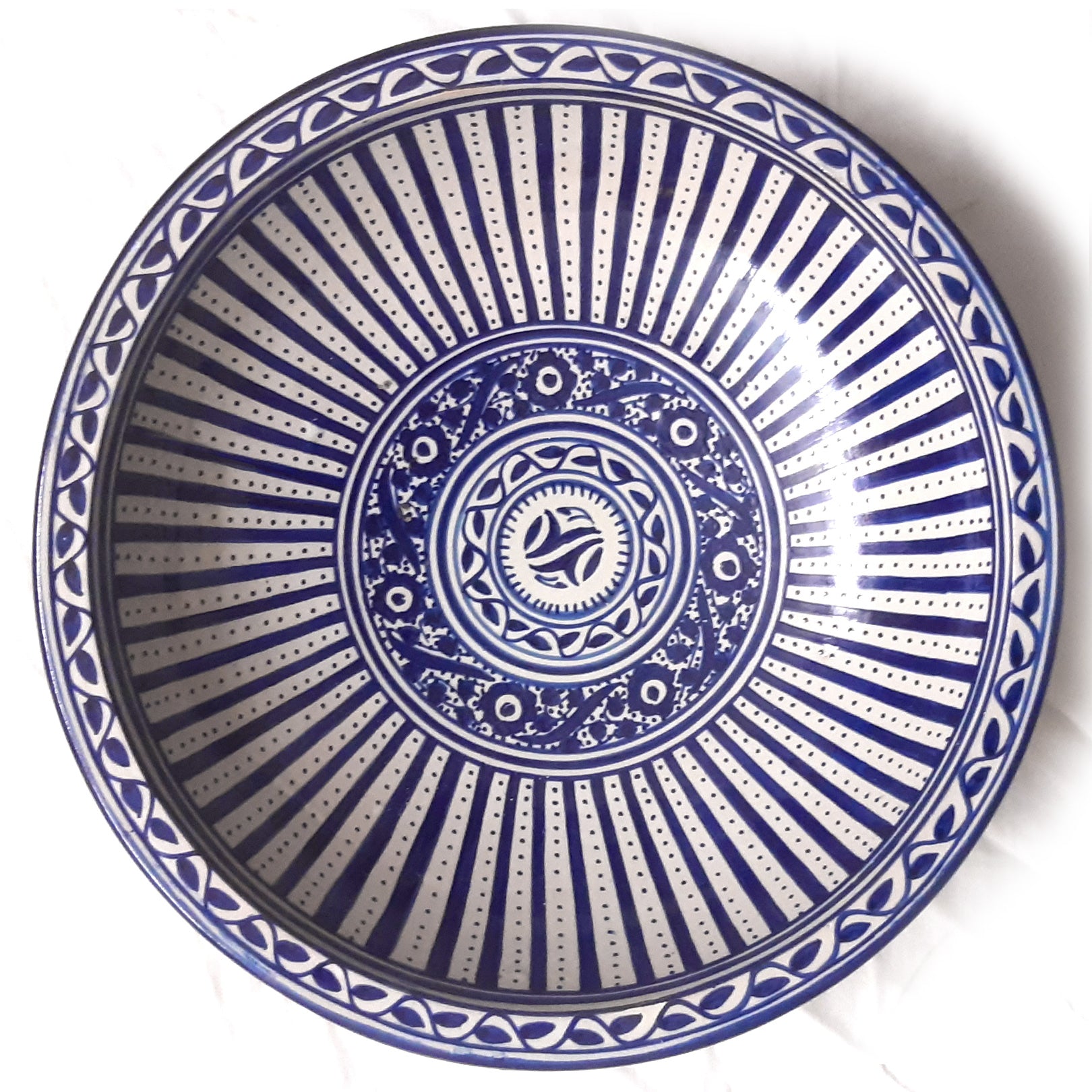 Marokkanische Teller "Beldi" Blau Ø:35cm