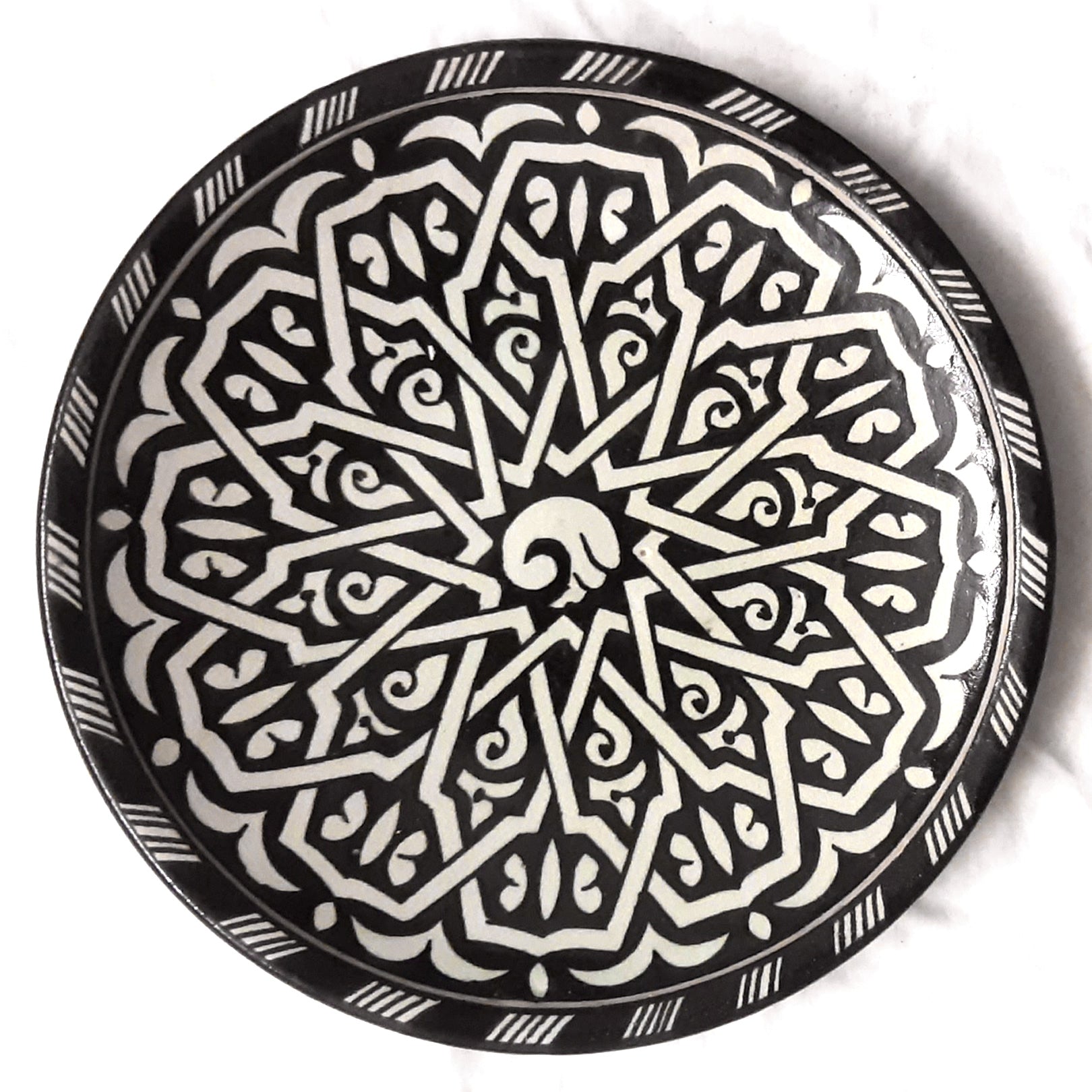 Marokkanische Teller "Beldi" Schwarz Ø:25cm