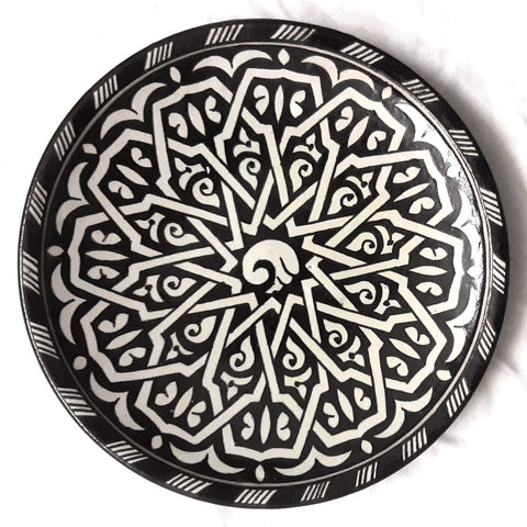 Moroccan plate "Beldi" Black Ø:25cm