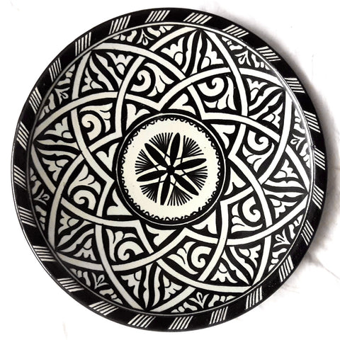 Marokkanische Teller "Beldi" Schwarz Ø:30cm