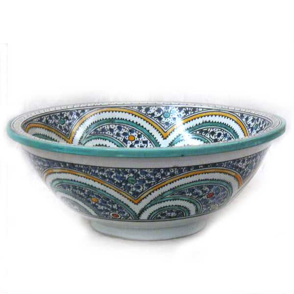 Oriental ceramic washbasin Basley 40cm